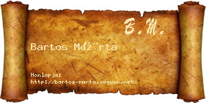 Bartos Márta névjegykártya