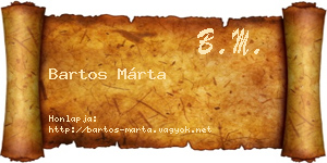 Bartos Márta névjegykártya